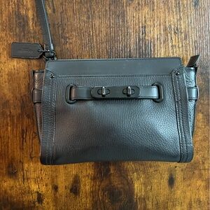 Coach Black Leather Toiletry Bag